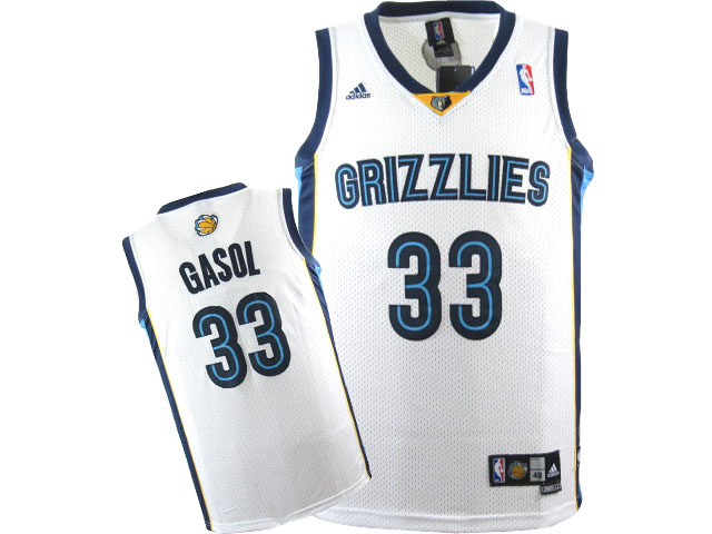 NBA Memphis Grizzlies 33 Mark Gasol Swingman White Jersey